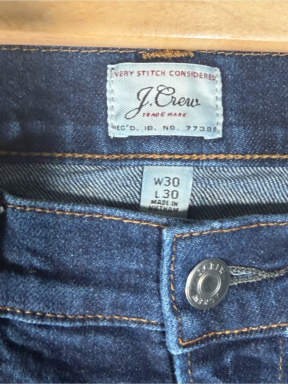 J. Crew Indigo Blue Straight Denim Jeans